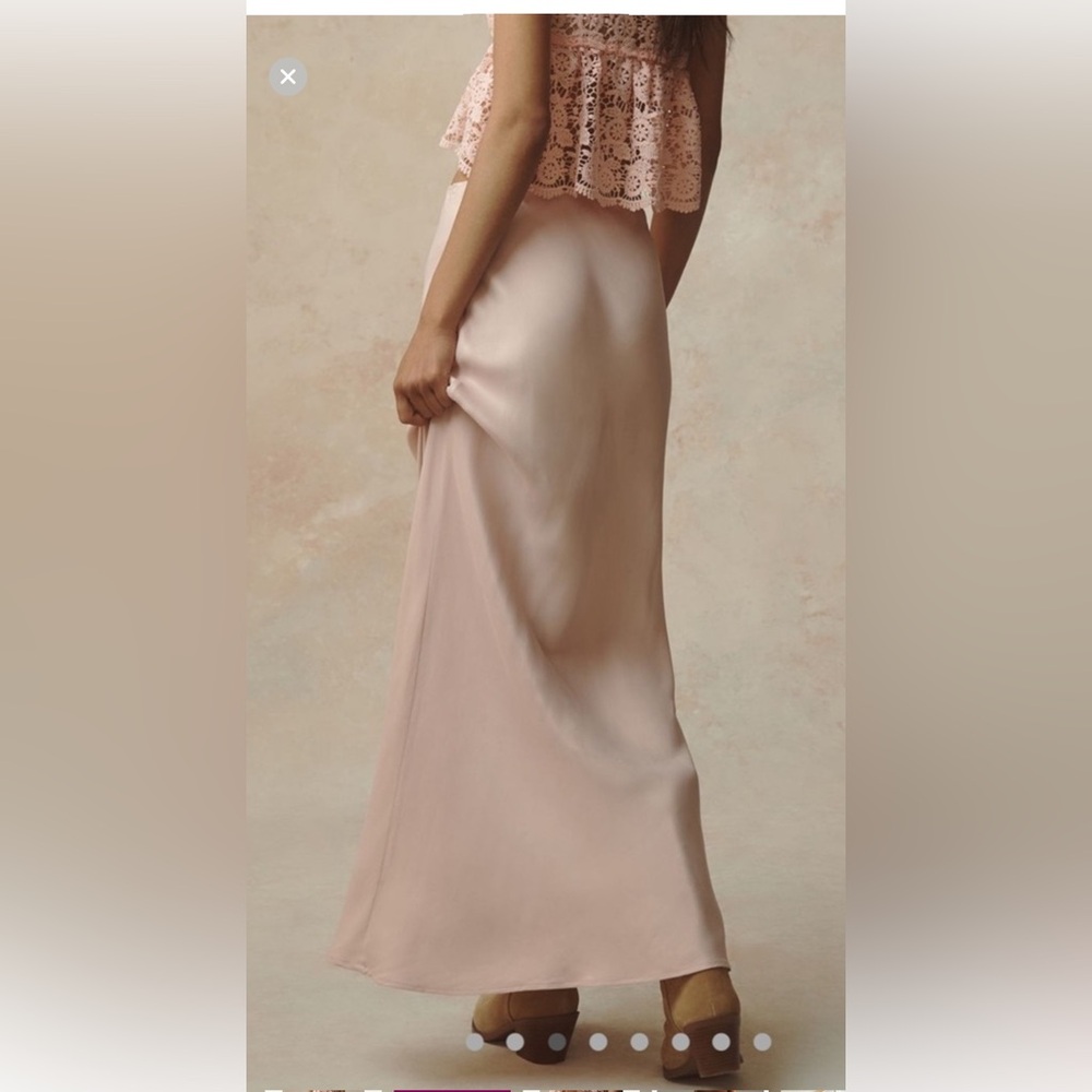 Anthropologie Blush Maxi Skirt